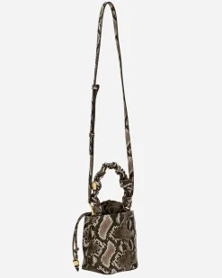 Ganni Bou Bucket Mini Snake