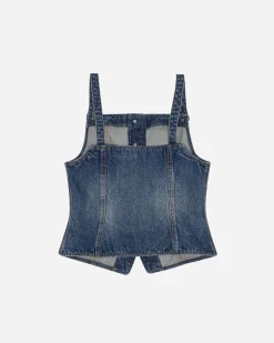 Kraftigt vasket denimtop
