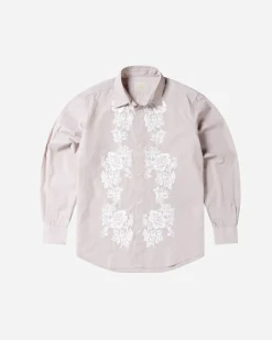 Lace Overprinted Poplin Shirt